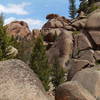 The rounded boulders of the Pikes Peak granite pose beautifully for photos.
