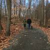 Dog walking is a popular activity on the Norwalk River Valley Trail.