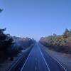 Crossing the highway provides an interesting perspective along The Lancaster Route.