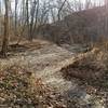 The creek crossings in the Three Creeks Conservation Area are often dry.