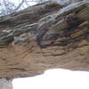 The underside of Double Arch has stayed bright and unweathered.