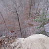 The trail below can be seen from inside the Double Arch.