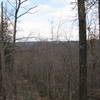 The end of Tunnel Ridge Road offers a scenic wintertime view of Courthouse Rock and the Auxier Ridge.