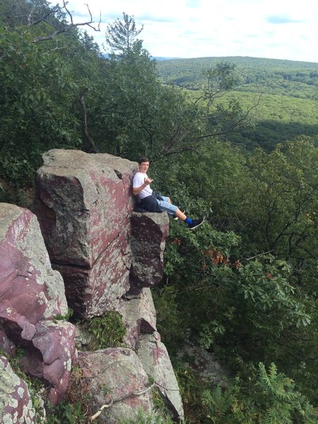 This front-row seat to Devils Lake has a pretty spectacular view.