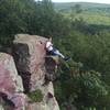 This front-row seat to Devils Lake has a pretty spectacular view.