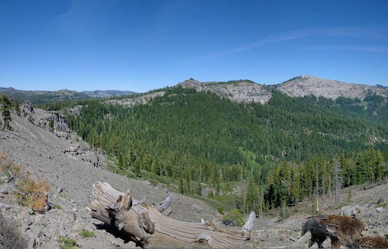 The Razorback Ridge Trail offers spectacular views of the Crow's Nest, Mt. Disney, and Mt. Lincoln.