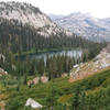 Snowslide Lake is quite picturesque from just below the summit.