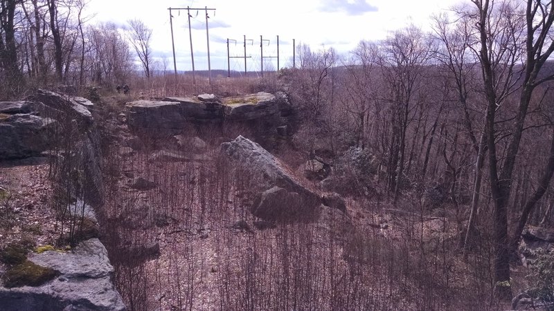 This is a view of the cliffs that run alongside the Raven Rock Trail.