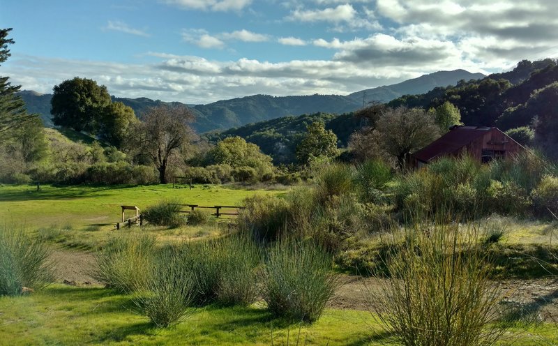 The old English Camp, pictured here, was a town of about 1000 people inhabited by miners and their families in the late 19th and early 20th centuries when nearby mines were active.