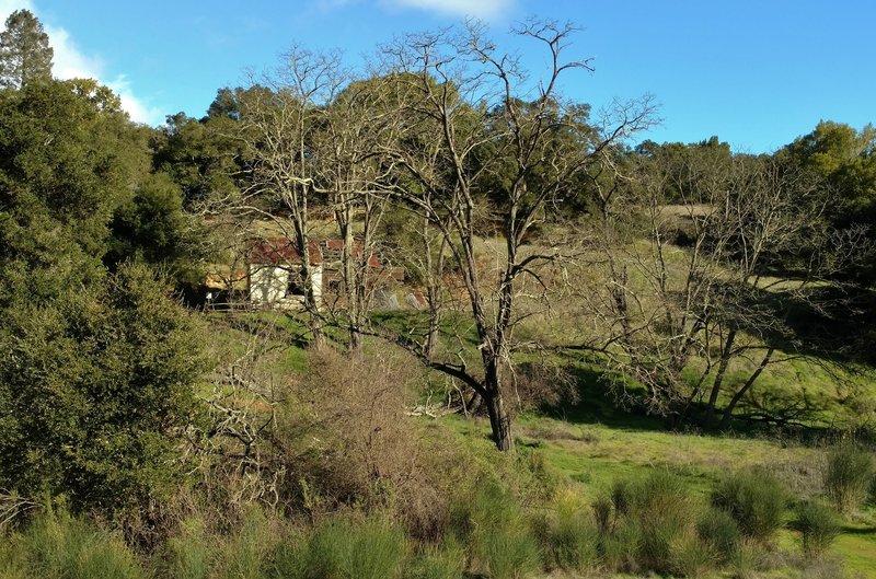 The Castillero Trail offers an interesting perspective into the ruins of the old mine office.