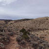 This is a view looking at the desert portion of the trail.