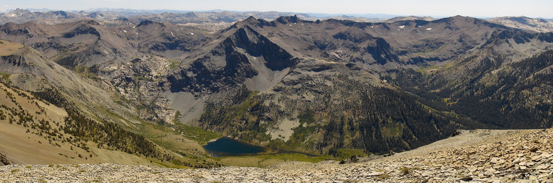 Leavitt Peak offers a spectacular view of Kennedy Lake, Kennedy Peak, and Soda Canyon.