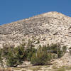 The rocky summit cone of Pyramid Peak makes for a spicy scramble.