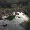 This creek crossing is often shallow, but come the rain it can be a site of flooding.