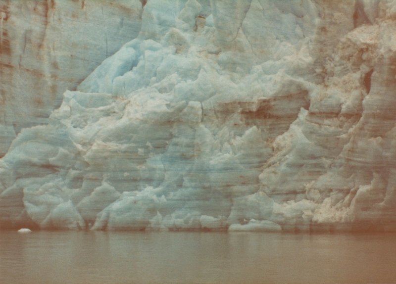 You can really see the layers of Marjerie Glacier when up close. This was taken about as close as the boat dared to go.