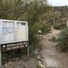 An informative kiosk is located at the trailhead near the Oliver Lee Memorial State Park Visitor Center.