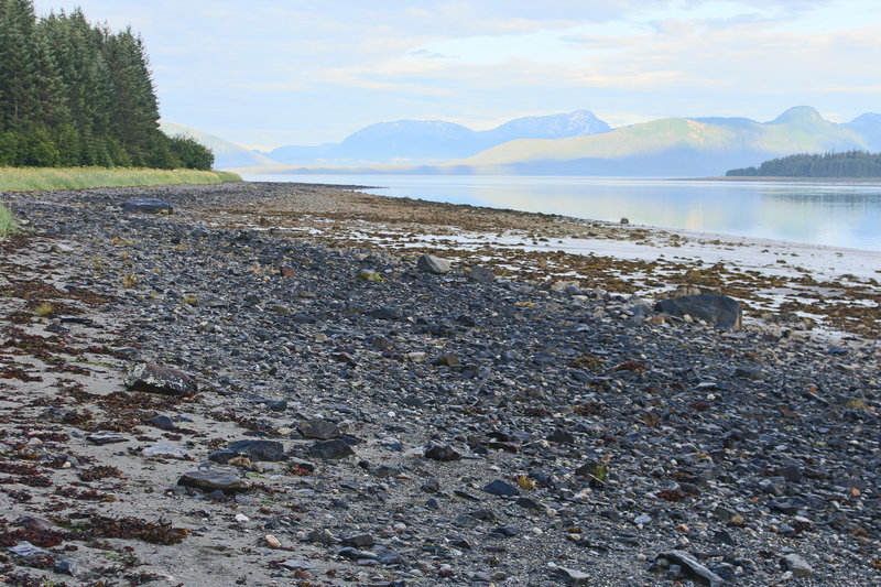 The Beach Trail takes visitors near a very rocky beach.