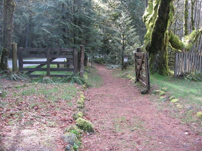 The Historic Barlow Tollgate is at the west end of the Pioneer Bridle Trail. Photo by USFS.
