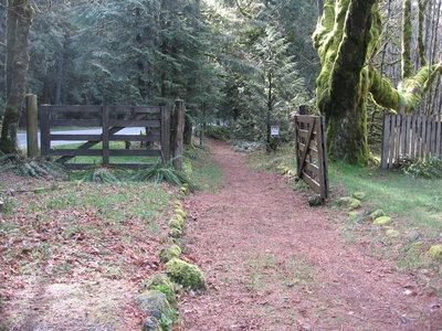 The Historic Barlow Tollgate is at the west end of the Pioneer Bridle Trail. Photo by USFS.