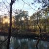 Sun sets on the Harpeth River in late November.