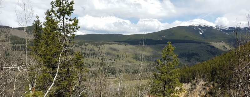 It's a gorgeous view from near the top of the Chapman Campground to South Fork Trail.