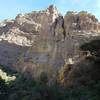 Scenic views are abundant near the ruins of Van Patten's Dripping Springs Resort.