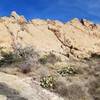 La Cueva Rocks is an interesting formation when seen from the bottom.