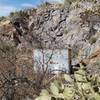 The Modoc Mill Site lives shrouded in a rocky depression.