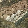 This is the Devil's Chair (highest white peak) as seen from the trail.