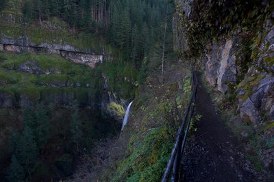 Elowah Falls looks beautiful from the Upper McCord Creek Falls Trail. Great views of the falls and Columbia River Gorge can be found on this section of the trail.