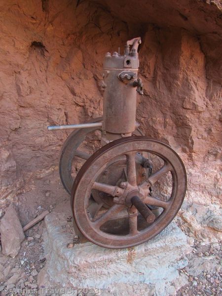 Old Machinery is displayed near the Last Chance Mine below Horseshoe Mesa.