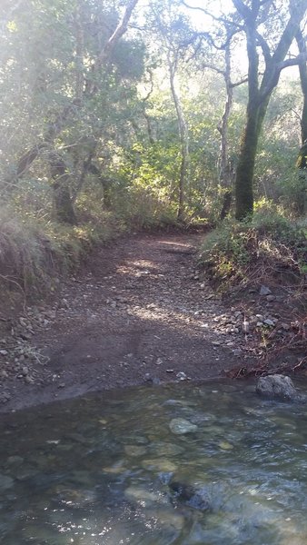 A river crossing adds a little spice to Baldwin Ranch Road.