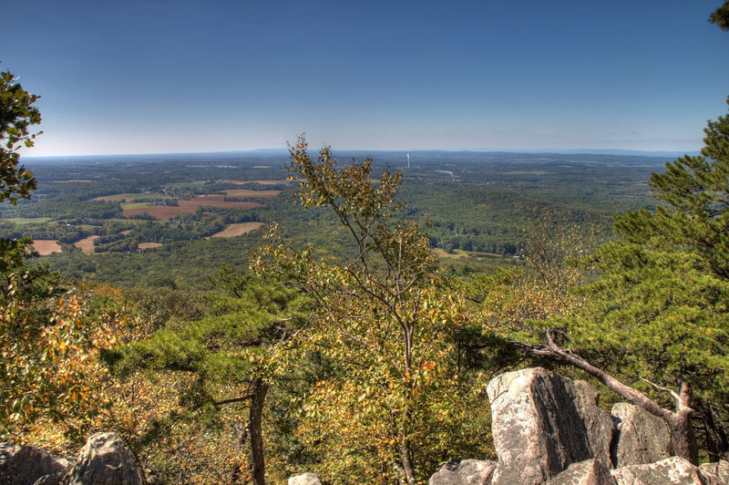 The summit of Sugarloaf Mountain offers spectacular views of rural Maryland.