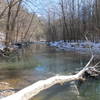 Gladie Creek is quiet and peaceful during the winter.