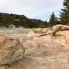 Rocks along the Pine Ridge Trail.