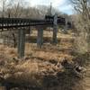 The Mississippi River Greenway travels over this nice bridge near the water's edge.