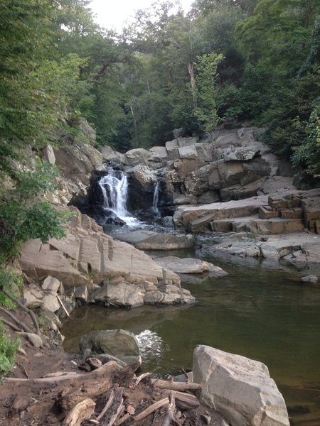 Scott's Run waterfall.