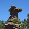 The Camel's Head formation stands along the Heart of Rocks Loop.