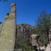 Rock spires stand as sentinels along the Ed Riggs Trail.