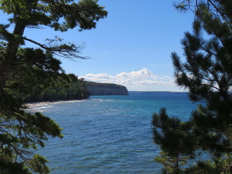 Enjoy a fantastic view of Lake Superior from Mosquito Bluff along the North Country Trail near Munising, Mi.