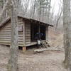 Cow Camp Gap Shelter makes a great place to rest after a day of hiking.