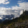 The view south to the Cathedral Crags must be even more amazing with clearer weather.