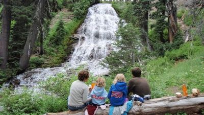 Umbrella Falls is a wonderful place to enjoy with family. Photo by Mt. Hood Adventure Tours.