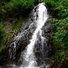 Access to Sahalie Falls is difficult and best achieved from a lower trailhead along the road. Photo by Jennifer Cusic.