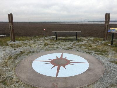 Sight tubes point to Mt. Diablo and Mt. Tam at this overlook.