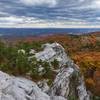 This is a wide view of the southern portion of the crag.