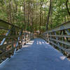 Enjoy this sturdy bridge over the stream.