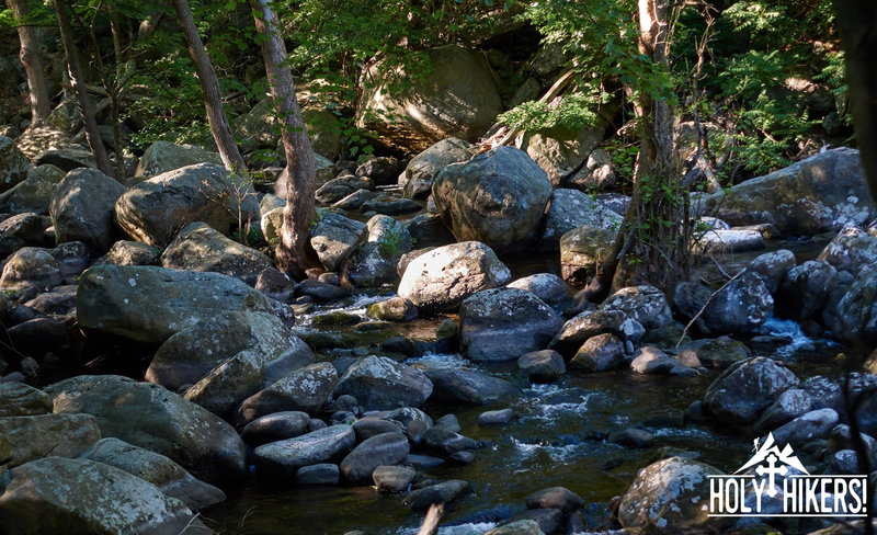 Hike after a rainfall and take in the views of the stream!