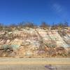 Teenage angst and rebellion marks the cliff below the trail in the Ouachita Wilderness. Don't be worried. No feral teenagers have been spotted on the trail, as there is no reliable cell service.