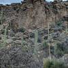 "Machu Picchu" can be seen off to the side along the Wild Burro Trail.